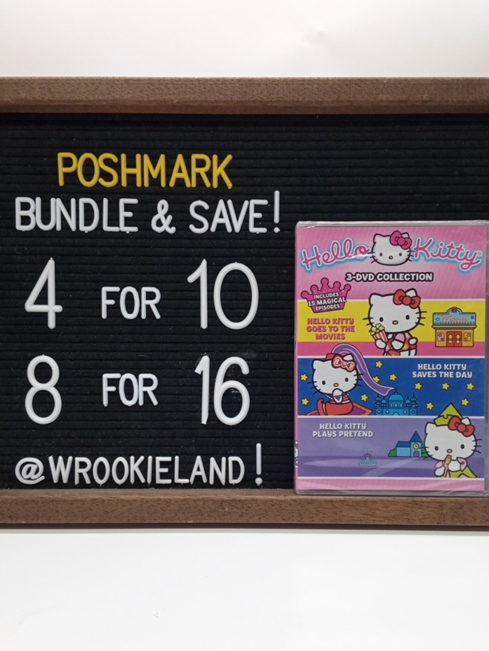 Hello Kitty Goes To Movies\Saves The Day\Plays Pretend 3-Feature DVD#H55